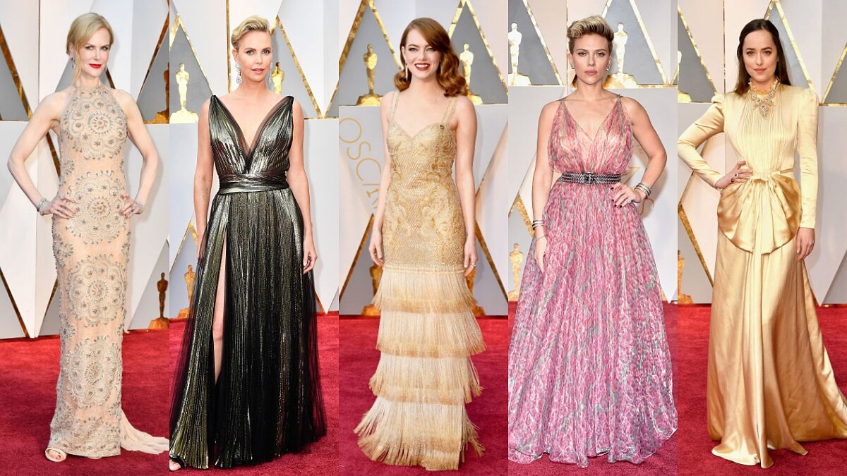 2017奧斯卡登場！艾瑪史東、史嘉蕾、達科塔強森紅毯造型直擊