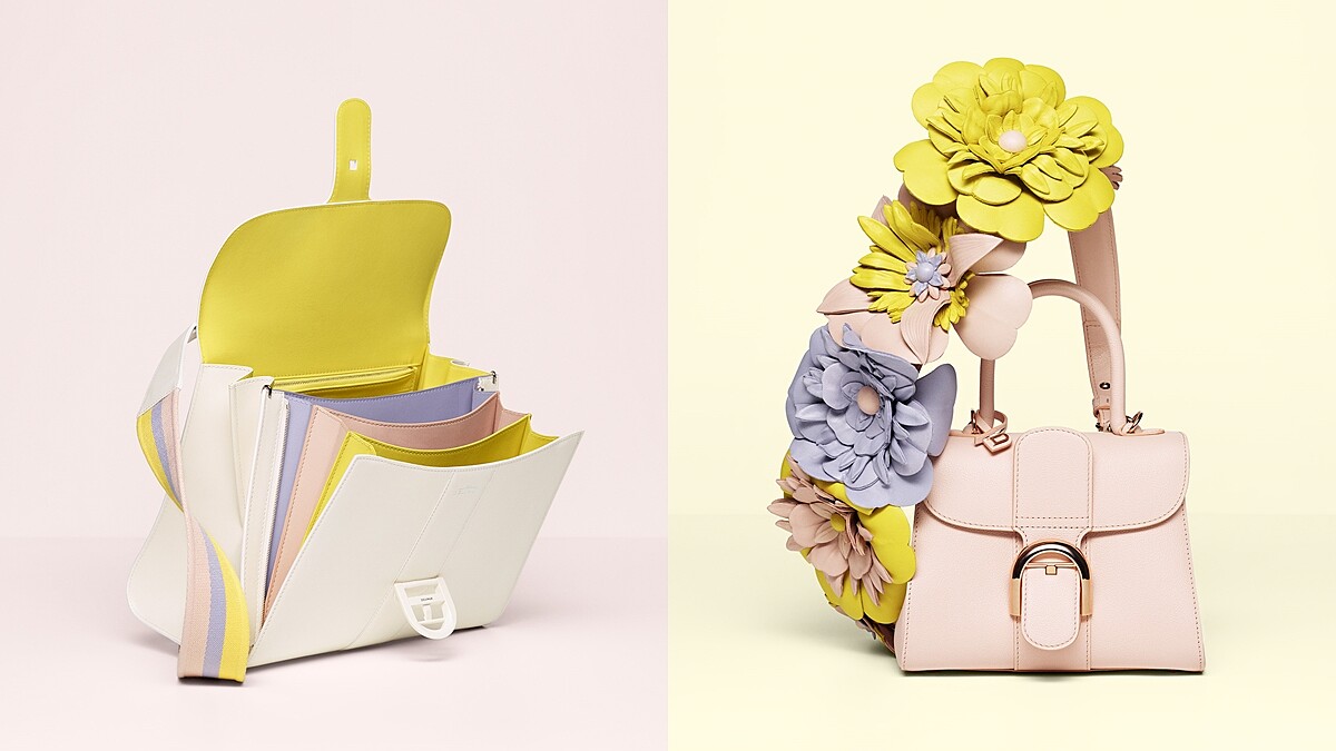 讓人想咬一口的冰淇淋色調！DELVAUX春夏推出彩虹夾層包、皮革花朵背帶