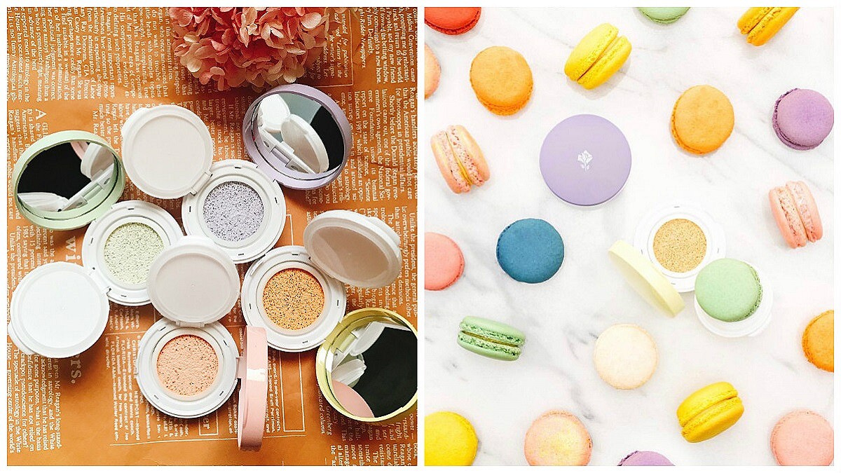 馬卡龍般粉嫩可愛！肌膚的隨身自拍神器～Lancome亮顏瞬效CC氣墊，從妝前遮瑕、校色開始，氣墊家族全員到齊