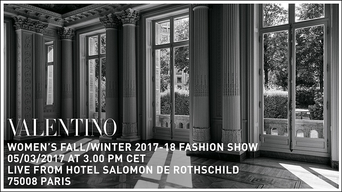 【Live】線上看!Valentino 2017秋冬大秀,將在3/5晚上10點登場
