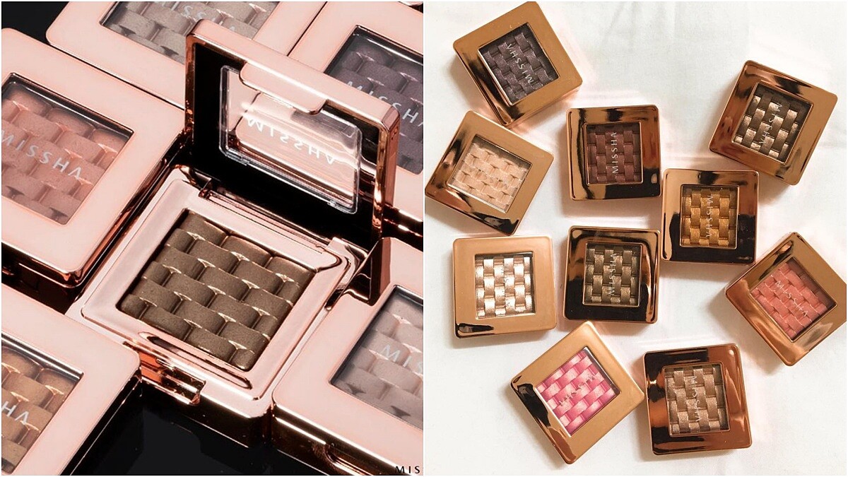立體編織壓紋x玫瑰金外殼，真的美到逆天！韓國近期最受矚目的就是MISSHA編織眼影盤