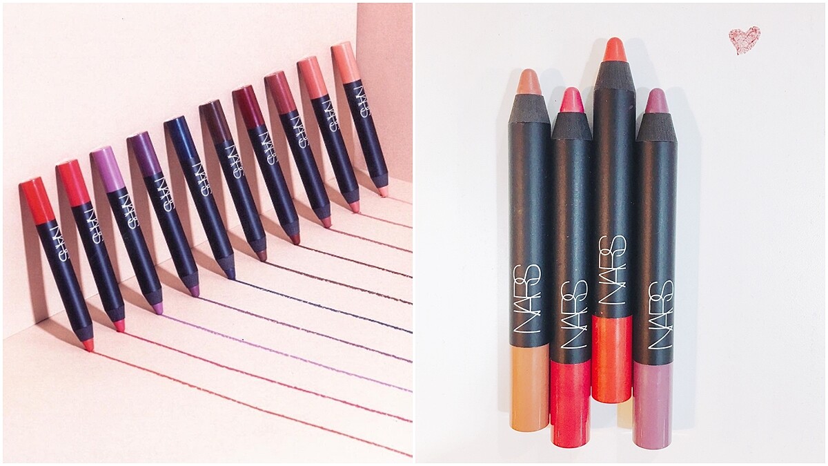 玫瑰粉、栗色玫瑰、紫丁香，深深淺淺的乾燥玫瑰色在NARS絲絨迷霧唇膏全新10色都找得到，還有神秘午夜藍