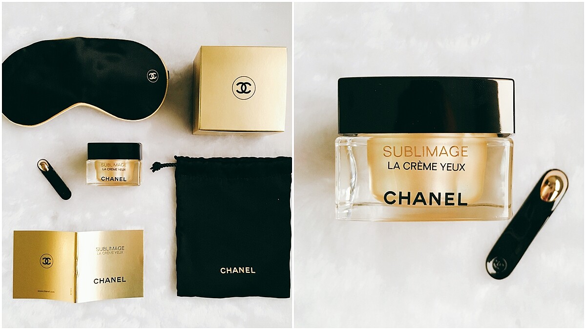 眼周瞬間亮起來是這種感覺！加入金粉的CHANEL香奈兒頂級眼霜，搭配特製按摩棒，按一按幫助擺脫眼周黯沉無神