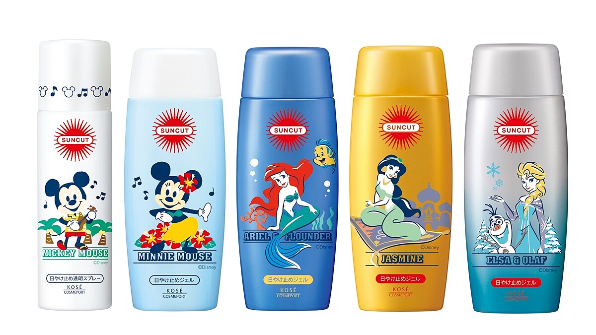 去年熱賣的SUNCUT UV曬可皙迪士尼防曬今年也有！讓米奇、米妮、小美人魚、茉莉公主和Elsa陪你對抗陽光