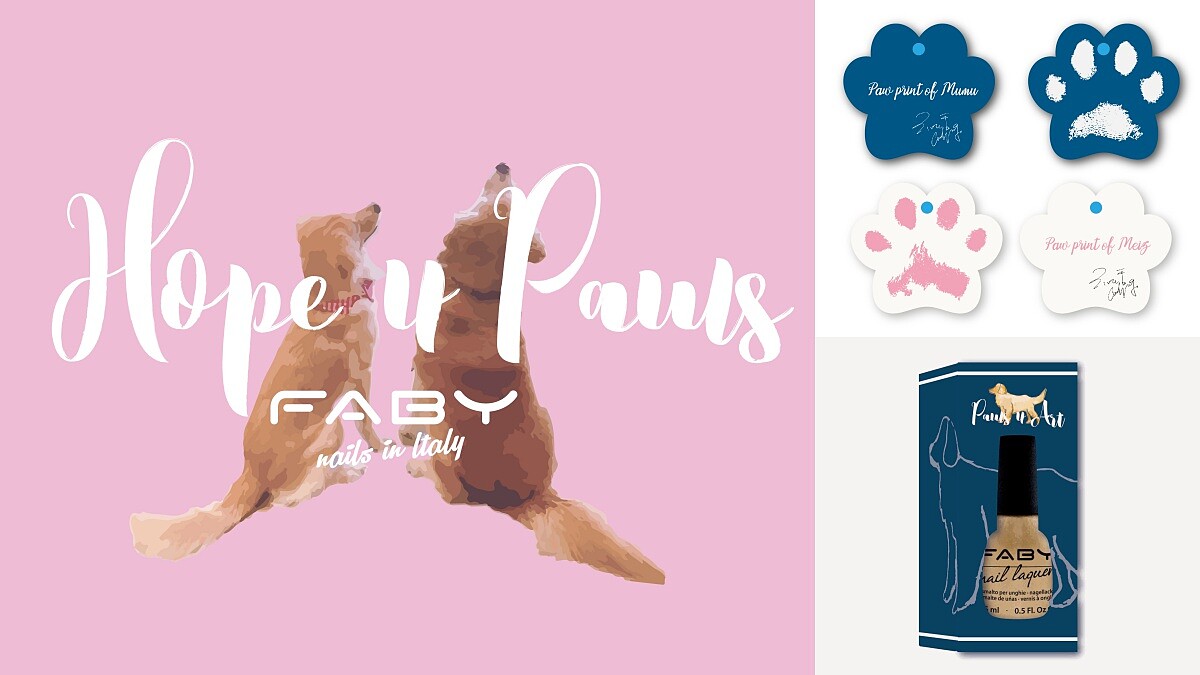 迎接4/30國際狗狗日！FABY X甜心名模王心恬推黃金獵犬特調聯名公益指彩