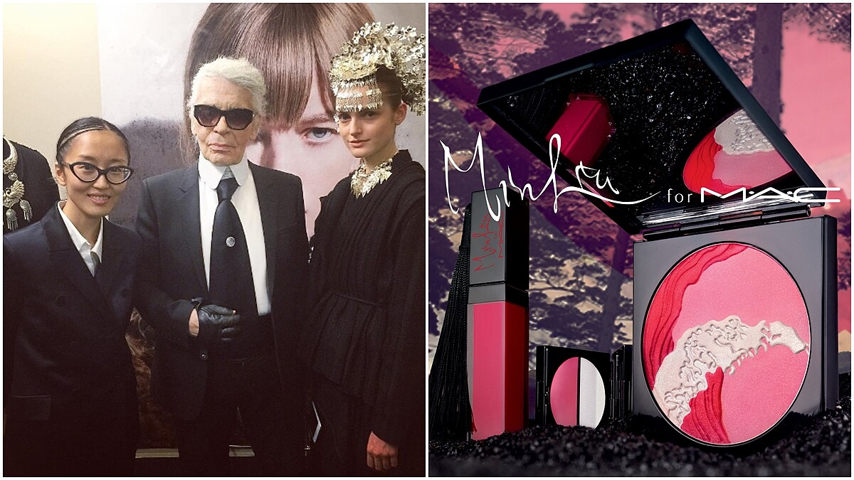 「我最喜歡腮紅打亮餅，每次打開它，就覺得整個宇宙握在我手中。」把山、海、波浪等東方神話元素巧妙融入M.A.C Ms MIN設計師聯名系列的劉旻