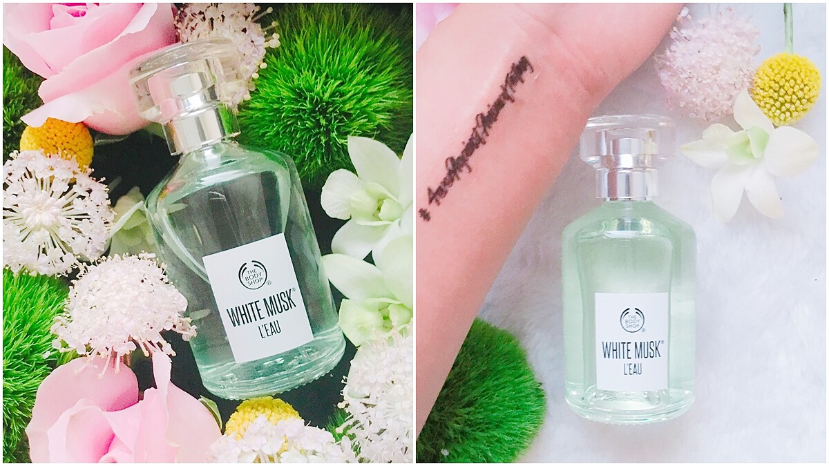 就是早晨加上陽光的氣息！小清新的果香襯著透綠瓶身好清涼，適合夏天用的THE BODY SHOP綠麝香香水