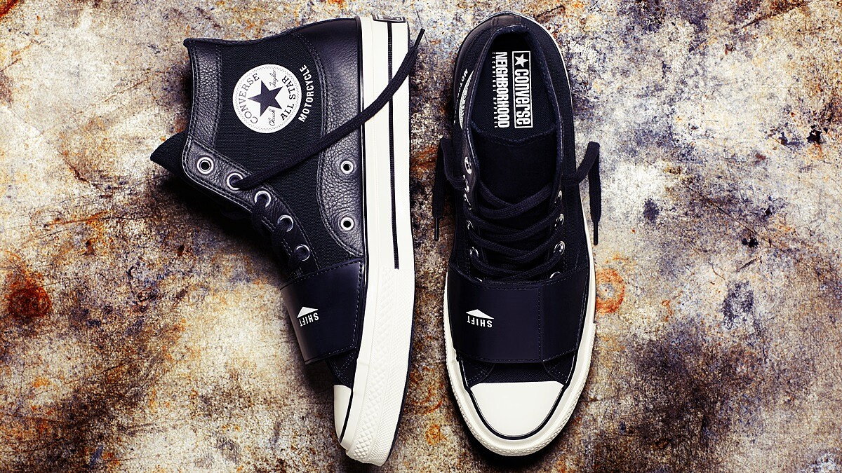 Converse聯名日本街頭品牌Neighborhood！打造全黑皮革軍裝復刻鞋