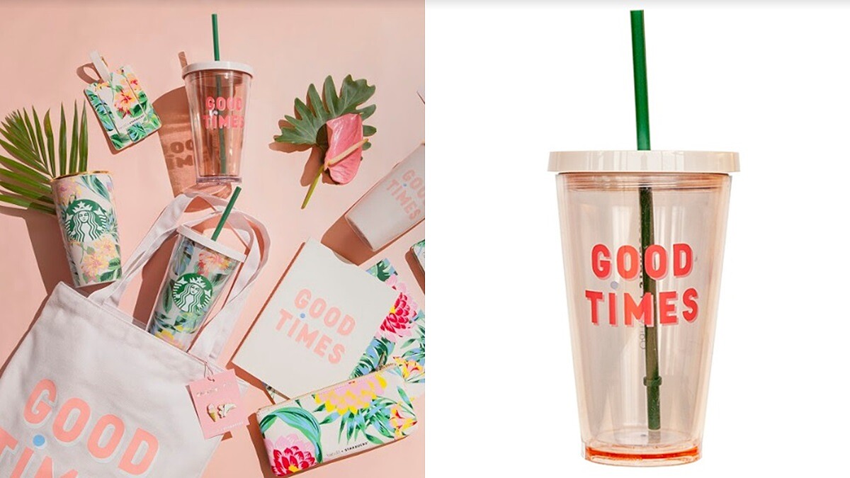 粉色「GOOD TIMES」、「FUN」俏皮標語上身！星巴克與BAN.DO聯名推全新11款限量商品
