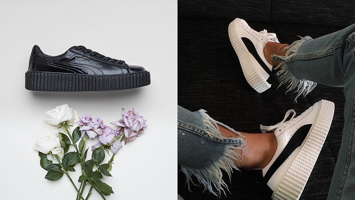 叛逆女孩們久等了！FENTY PUMA by Rihanna厚底Creeper球鞋黑白新色釋出