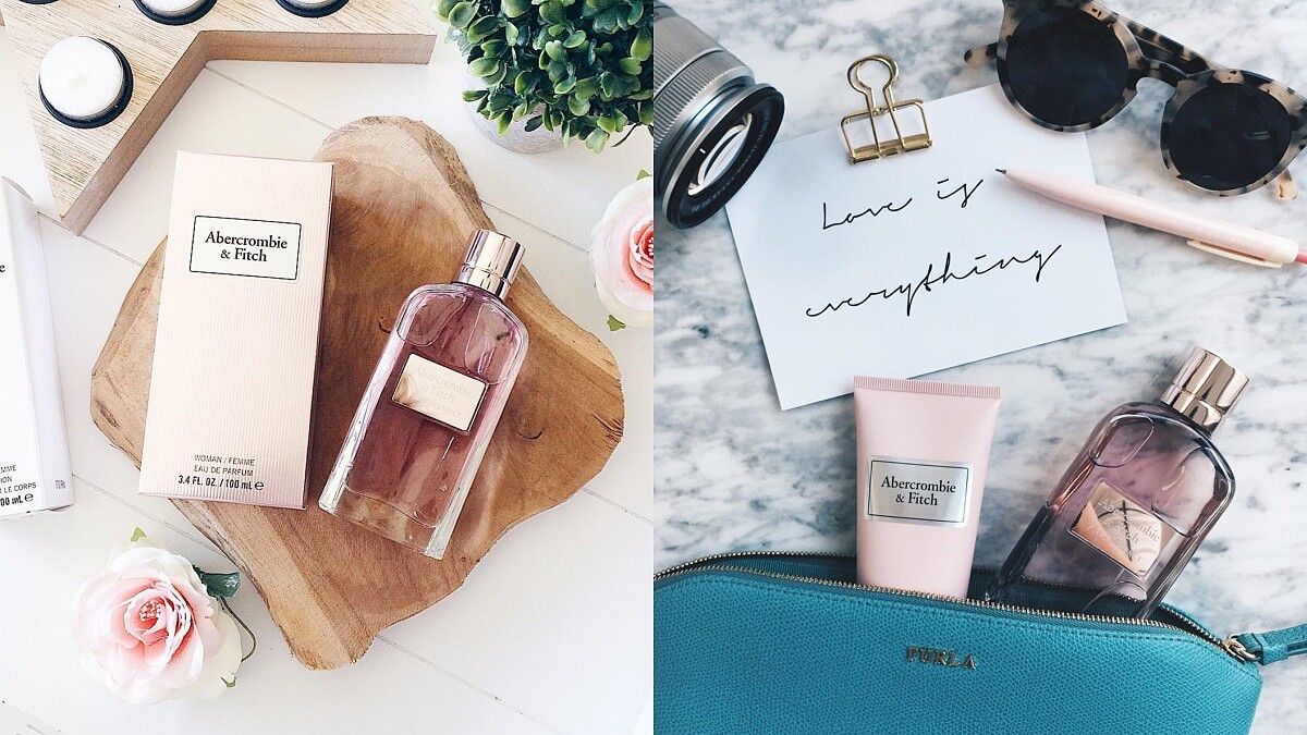 粉嫩的玫瑰金瓶身好夢幻！Abercrombie &amp;amp; Fitch經典女性淡香精充滿小女人的甜蜜誘惑