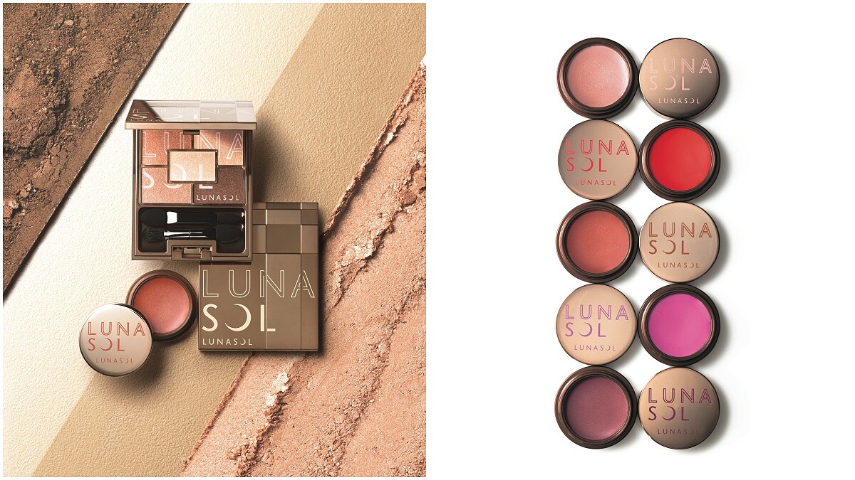 乾燥玫瑰色、裸粉色、桃粉色…眼、頰、唇都通用！LUNASOL全新推出晶巧亮采美顏膏不只方便補妝，輕巧外型超可愛