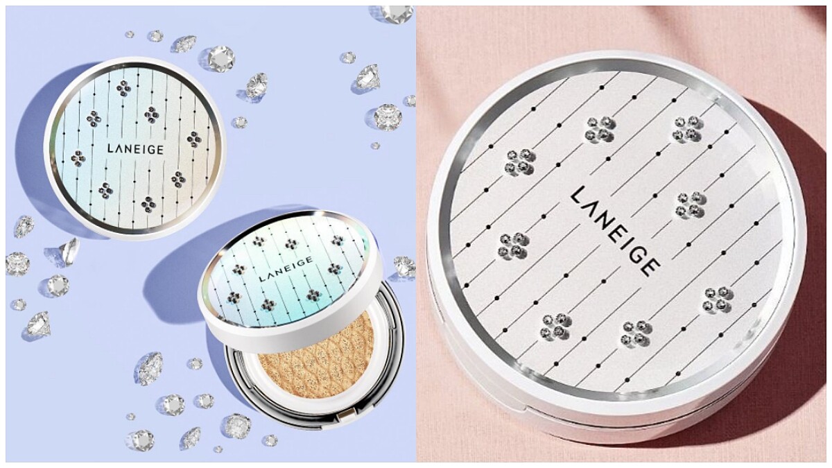 你沒看錯！Laneige蘭芝與施華洛世奇合作推出限定氣墊粉霜，閃閃惹人愛