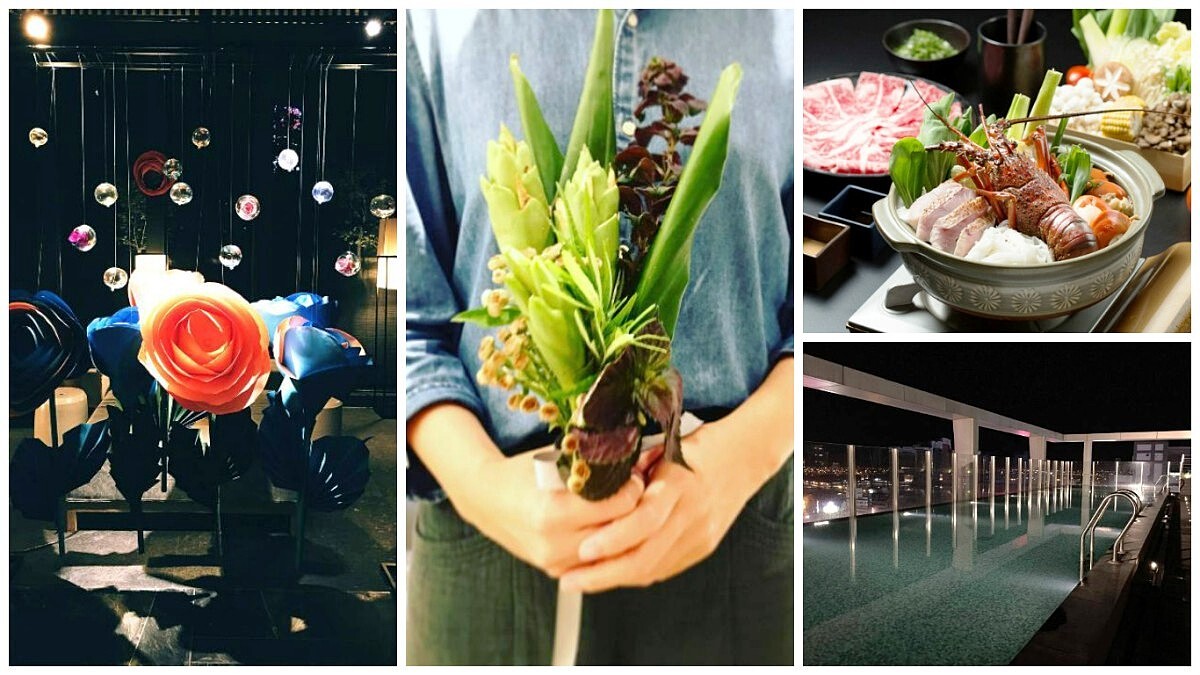 捧花 專屬調香 星空電影 無邊際泳池 晶泉丰旅「夏花漾迷幻」為女孩訂做浪漫花雨夜