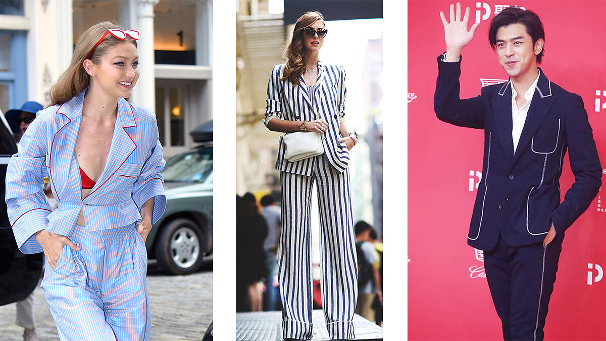 跟著Gigi、Chiara還有大仁哥這樣穿！霸氣外漏的睡衣出街特輯