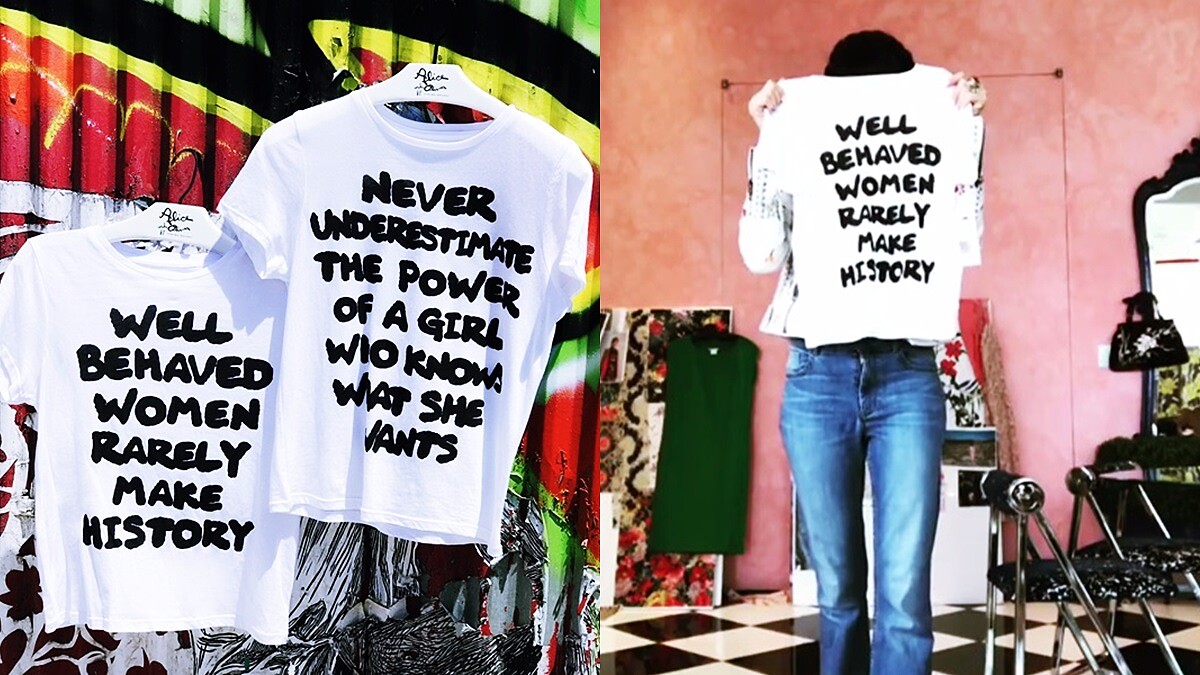 「安分守已的女性很少創造歷史」alice + olivia推出超霸氣標語上衣