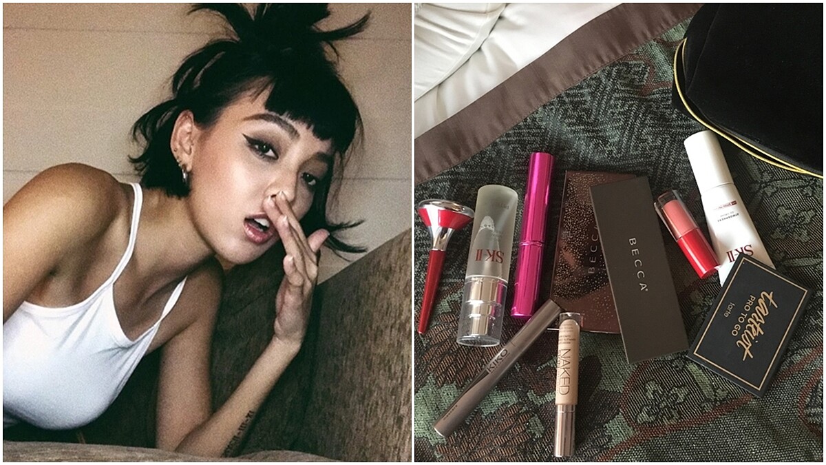 【打開化妝包】潮模李函Kiwi的旅行隨身化妝包，一定會帶這3樣美妝品