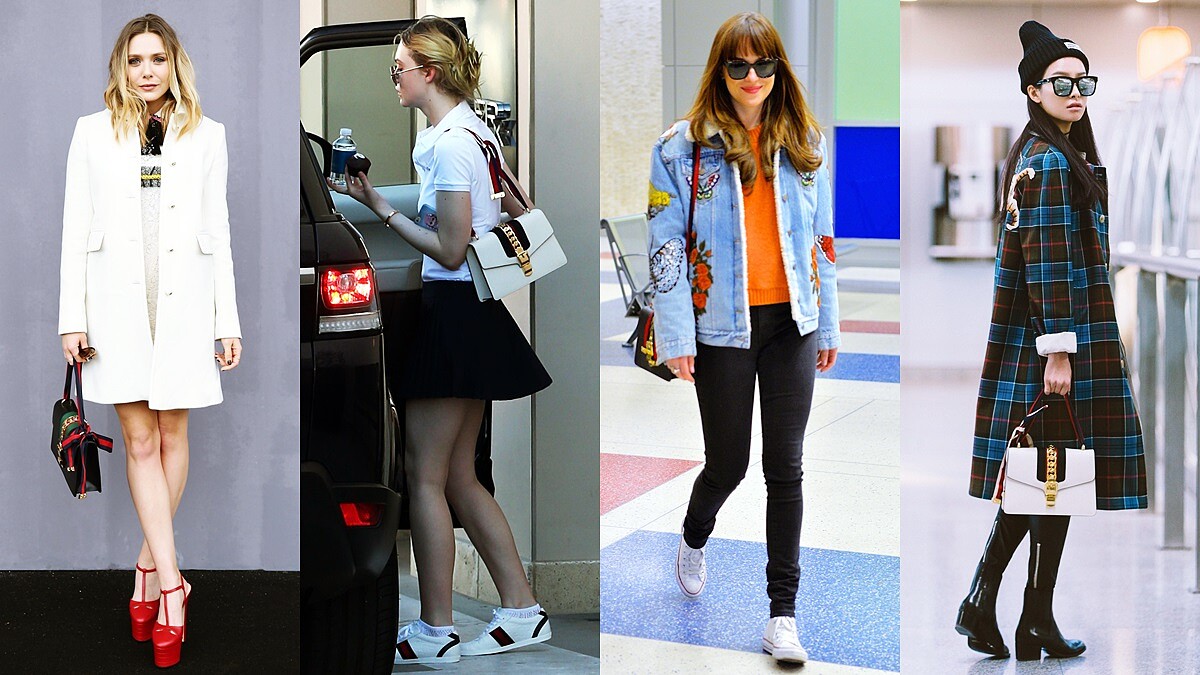 Gucci Sylvie包原來還有這些穿搭法!小S、Angelababy、達珂塔強生都愛的綠紅織帶It Bag