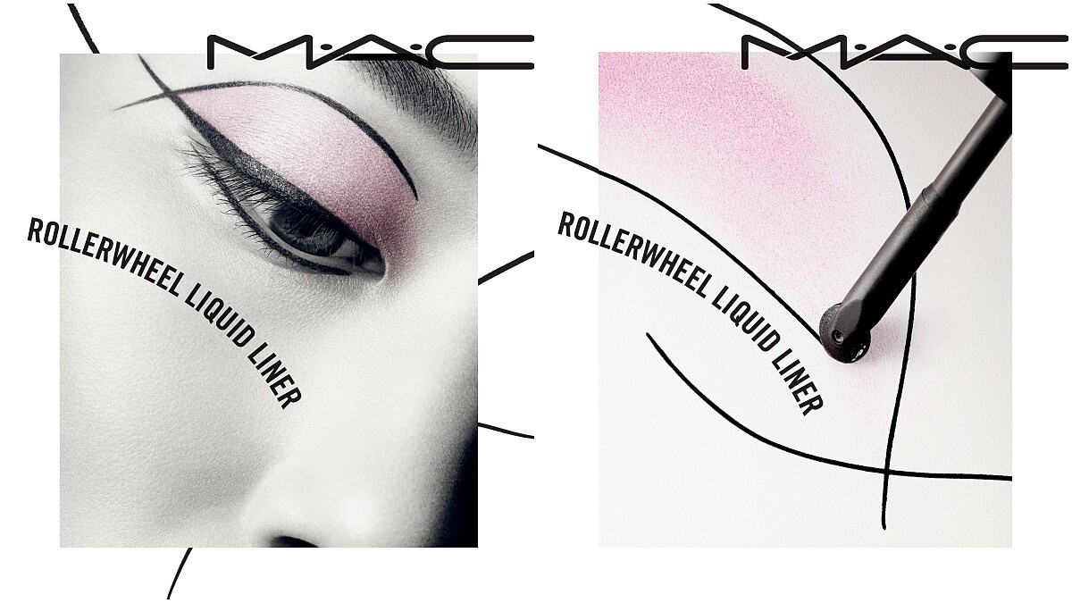 前端竟然是「滾輪頭」！M.A.C滾輪眼線液精準控制眼線液量，手再抖也能畫出筆直又濃黑的眼線