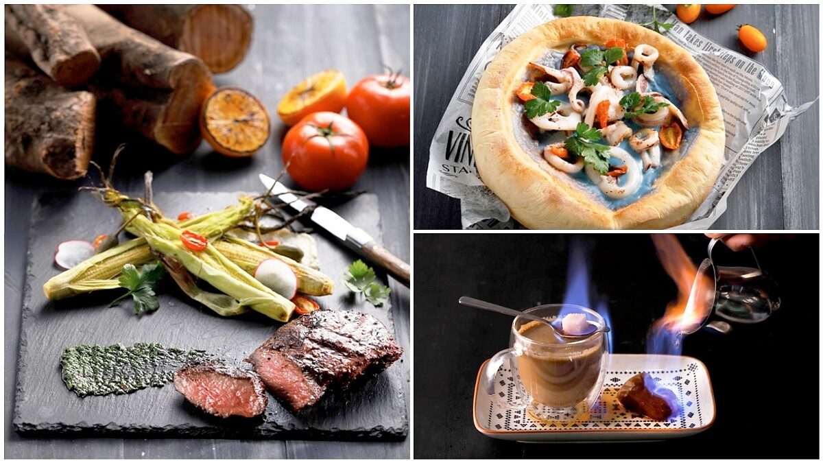 海洋燻烤透抽、火燒豬肋排 『棧F.M.L Café花苑拿鐵』眼睛味蕾都開胃 