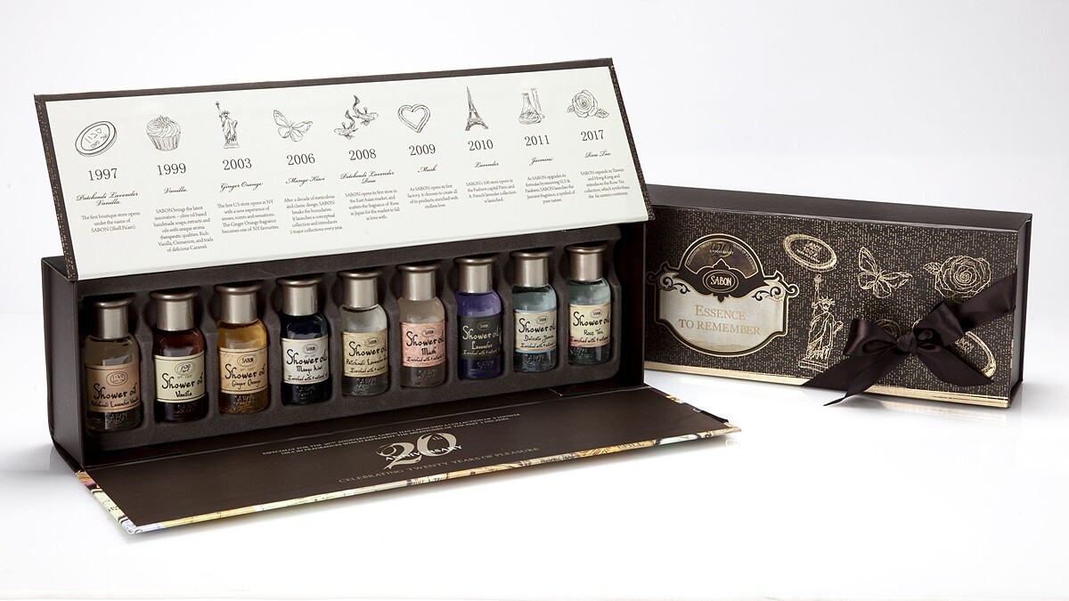 一次擁有9罐Sabon最暢銷的沐浴油！SABON推出2款20周年限量禮盒