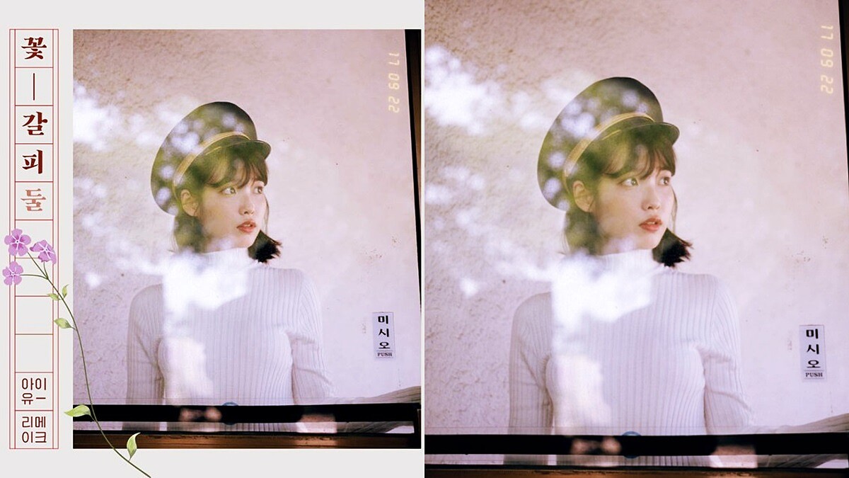 IU第二張翻唱專輯《花書籤2》,懷舊第一張翻唱專輯封面照公開