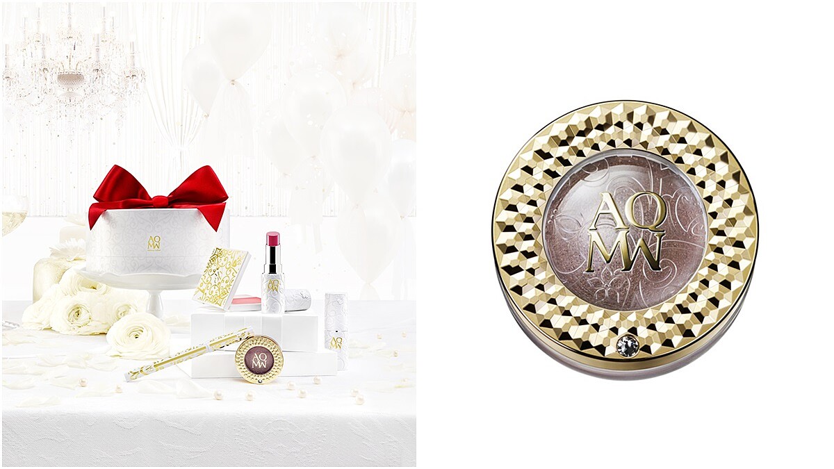 銀白色外盒鑲著金線的包裝，以婚約為題的彩妝系列也太甜蜜！黛珂11月推出秋冬限定永恆之約彩妝組