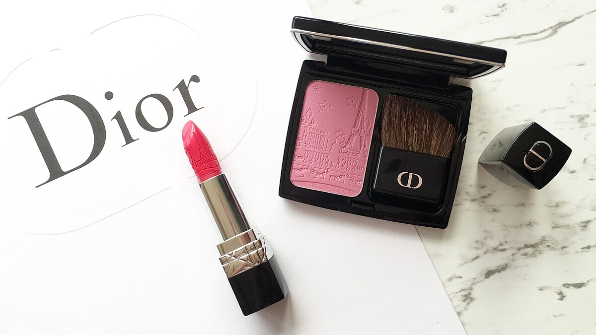 仔細看，巴黎鐵塔竟然被刻在口紅上了！旗艦店限定的DIOR愛戀巴黎限定版唇膏與腮紅盤宛如藝術品等級