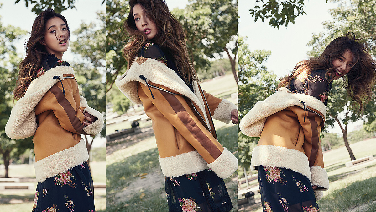 像潮模Angelina這樣自然率真帶點甜的穿搭風格，才是男友最想擁有的完美女友模樣！