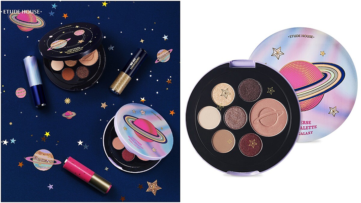 行星彩盤打開還有7顆小行星在裡面,可當眼影、頰彩還能用來打亮!ETUDE HOUSE冬季限定「謎幻星塵系列」把整個宇宙、星空都搬來了