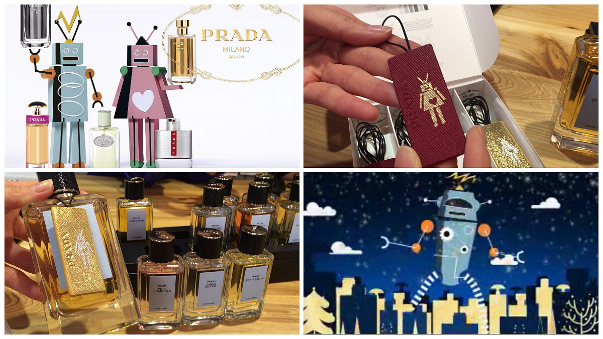 PRADA耶誕限定！機器人 Saffiano皮革標籤只送不賣