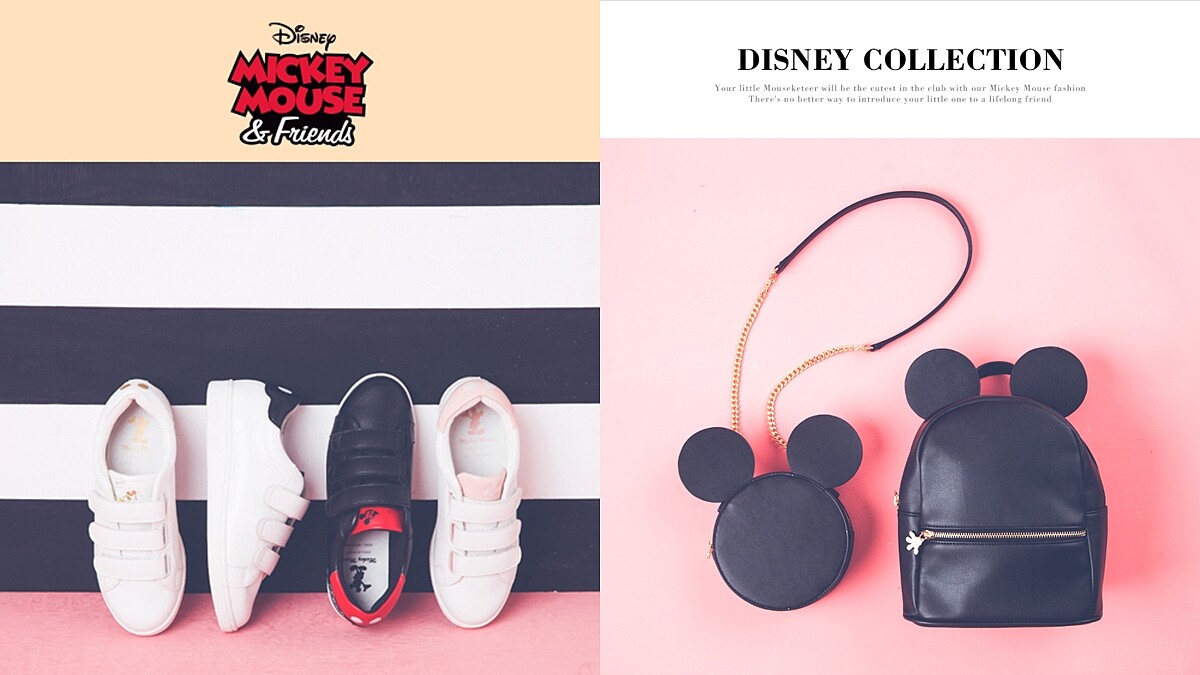 每個細節都可愛！Grace gift最新迪士尼聯名系列小白鞋、米奇鍊包開箱
