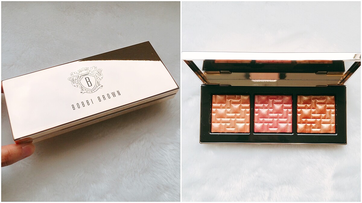 「有著玫瑰金、淺金、古銅的編織紋路,那些光澤太閃太迷人,今年最美的三色修容盤!」Bobbi Brown 2017百貨週年慶獨家商品揭曉