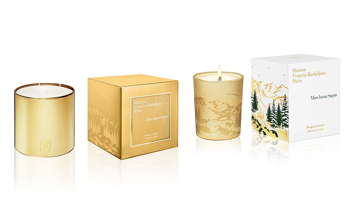 2018耶誕Maison Francis Kurkdjian全新打造重達1.6KG奢華重量版，點燃燭火金色外衣更閃耀了