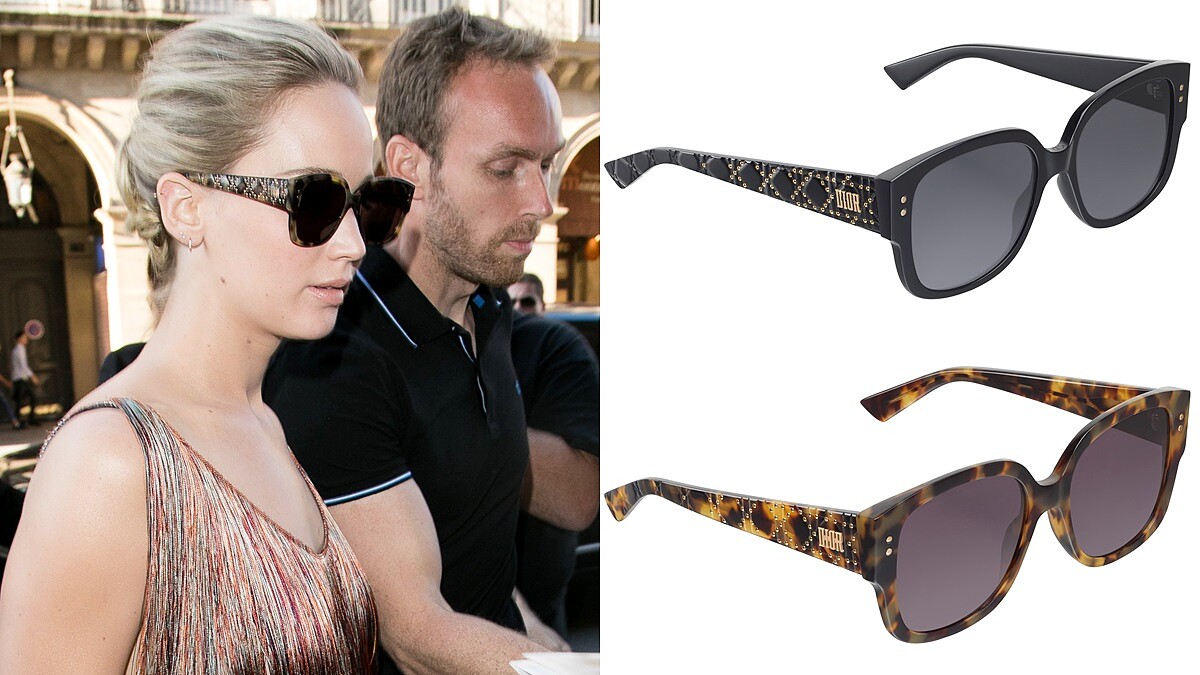 裘莉、珍妮佛勞倫斯都換上這款新墨鏡！個性優雅兼具的鉚釘藤格紋Lady Dior Studs