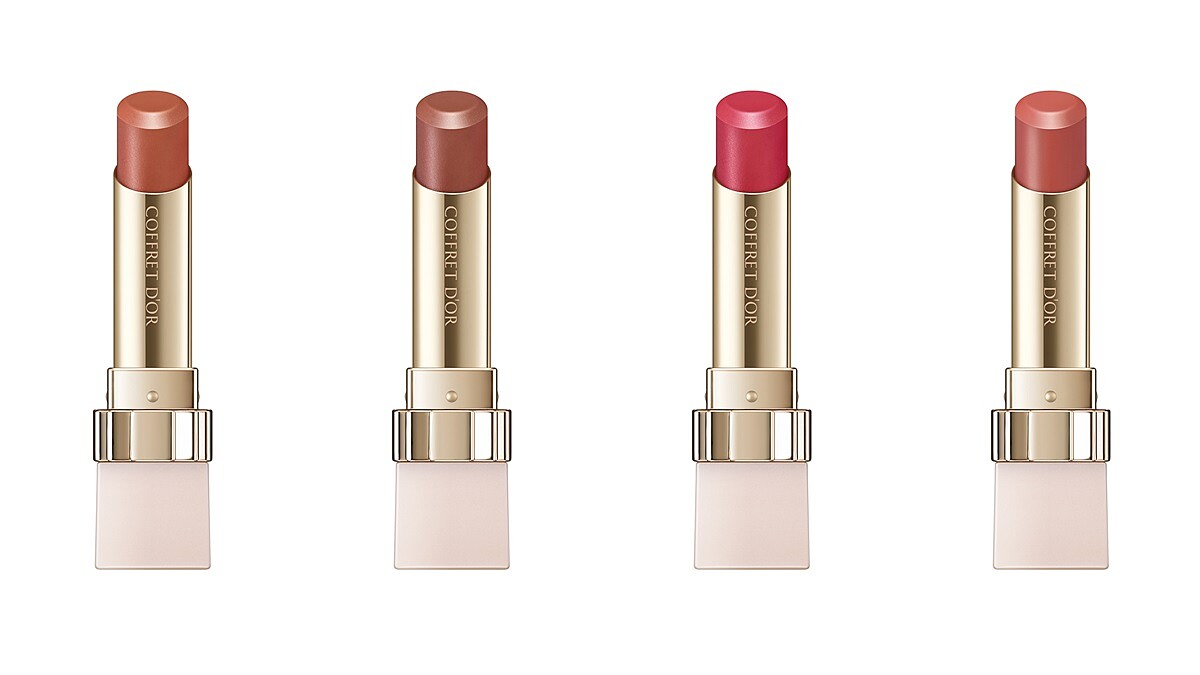 半熟唇膏再添裸膚色澤變得好有女人味！佳麗寶COFFRET D’OR冬季限定彩妝上市，還有可愛翻天的2色花朵腮紅