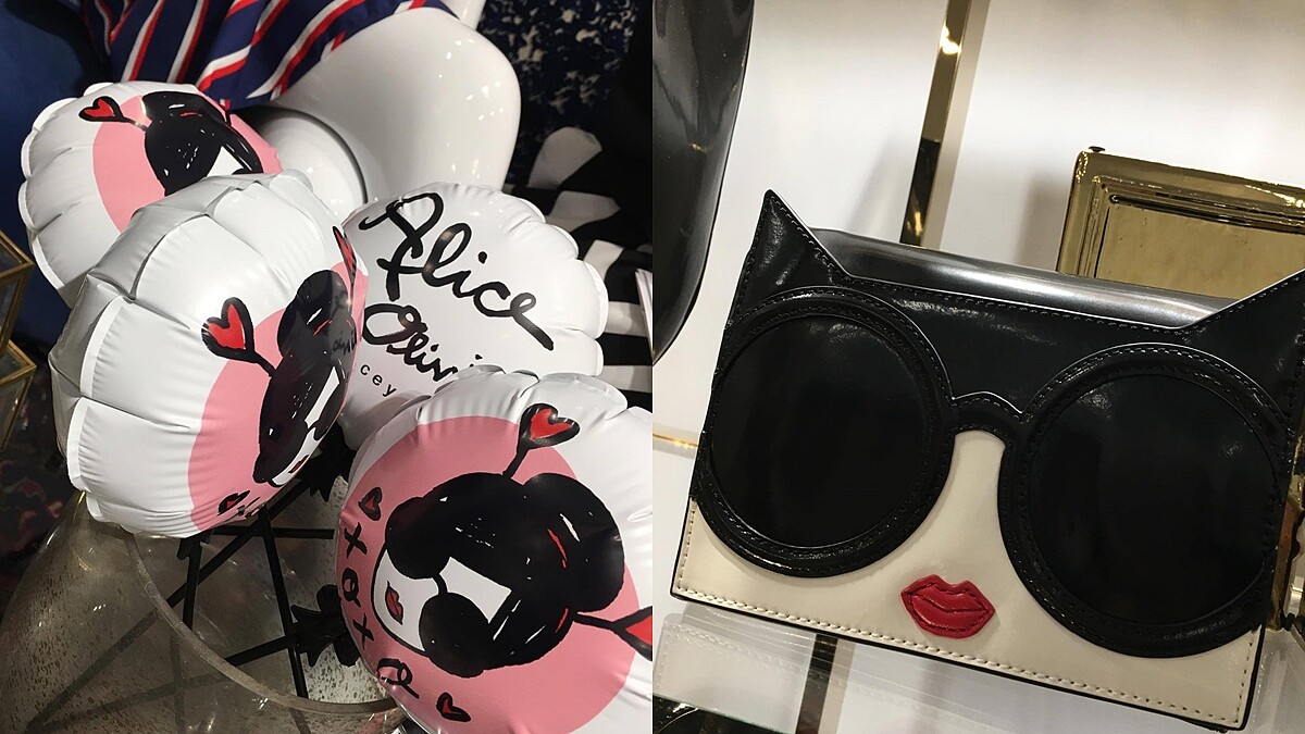 alice+olivia招牌臉第一次變身貓女！開幕期間還能獲得超萌氣球跟貼圖