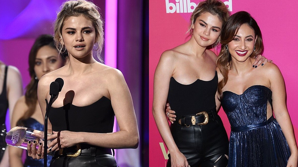 對姊妹捐腎的感謝無法言語！賽琳娜獲獎激動落淚：「我覺得Francia才應該拿這個獎，因為她救了我的生命！」