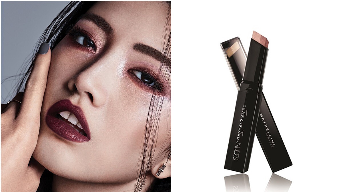 「粉紅香檳、萊姆雞尾酒一筆就能畫出超美自然漸層眼影」MAYBELLINE推出一支雙色絲絨質地的眼影棒