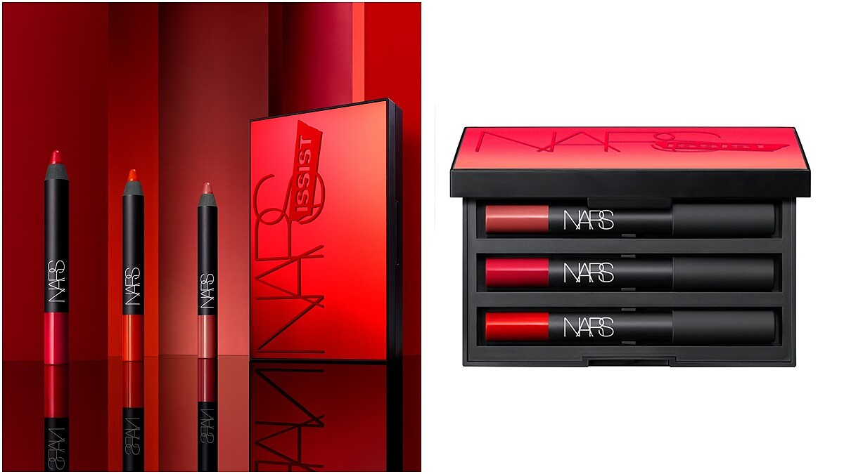 「一口氣擁有煙燻玫瑰紅、亮麗鮮紅色、鮮艷橙紅3款熱賣色」NARS全新推出自戀紅唇唇彩盤