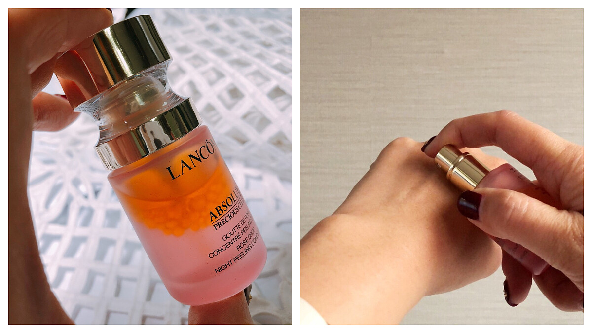 一滴有感～彷彿流動的金色液體在玫瑰花瓣間滾動，蘭蔻絕對完美頂級系列推出「玫瑰精雕活粹」，夜晚極效呵護細緻肌膚