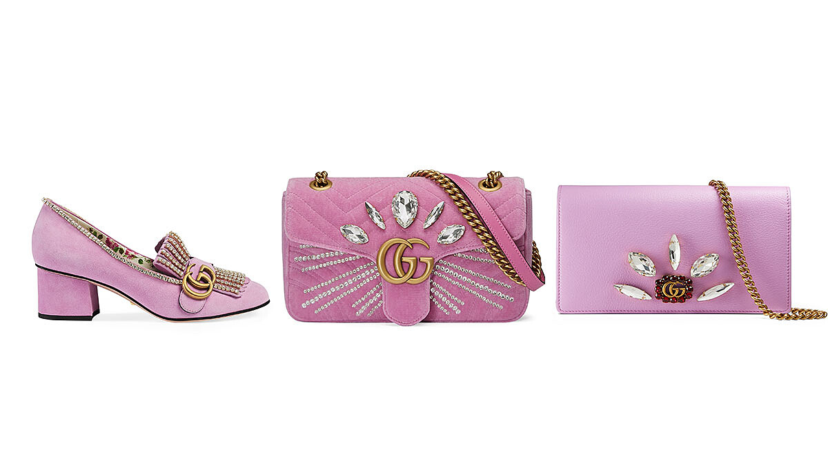 粉紅控又要失心瘋！迎接聖誕的Gucci禮物系列就鎖定這3個亮晶晶粉紅單品