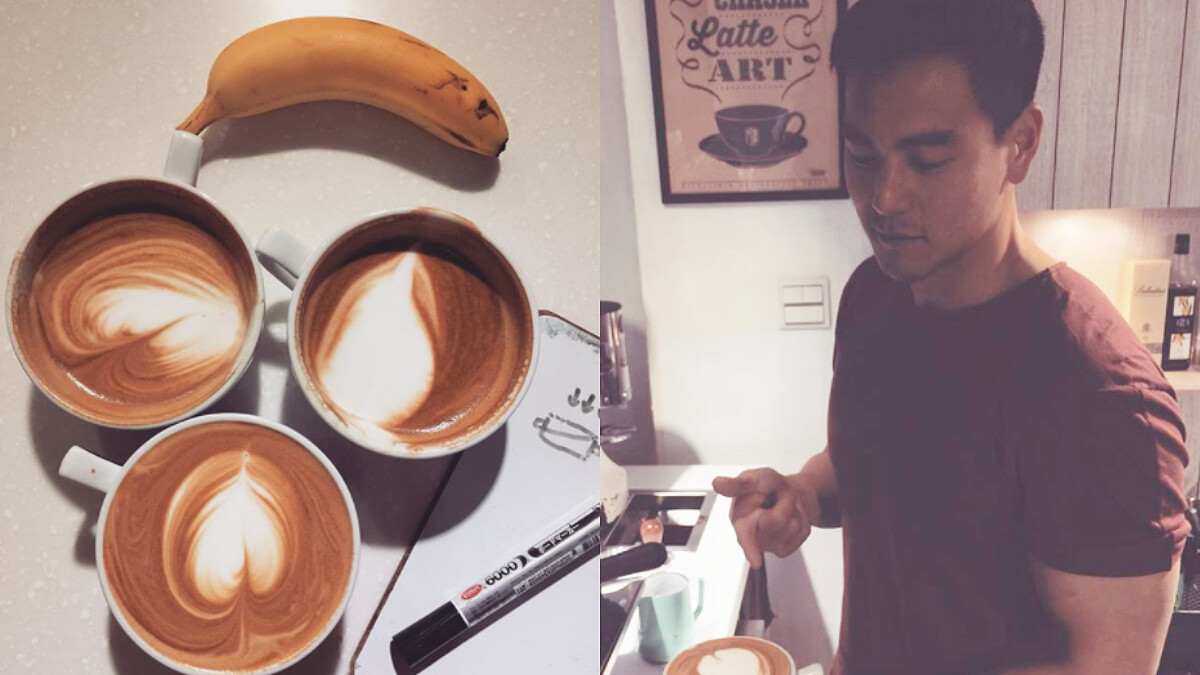 「來10杯我都願意!」彭于晏首次挑戰咖啡拉花,男神帥度無極限