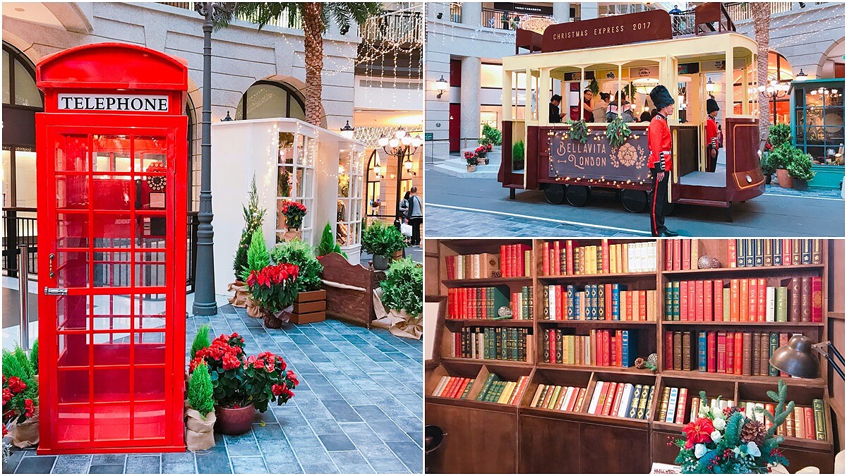 上次是白雪聖誕樹、這次是舊倫敦街頭，BELLAVITA絕美聖誕造景又來了！復古書店、蔬果攤、叮噹電車每一處都好拍