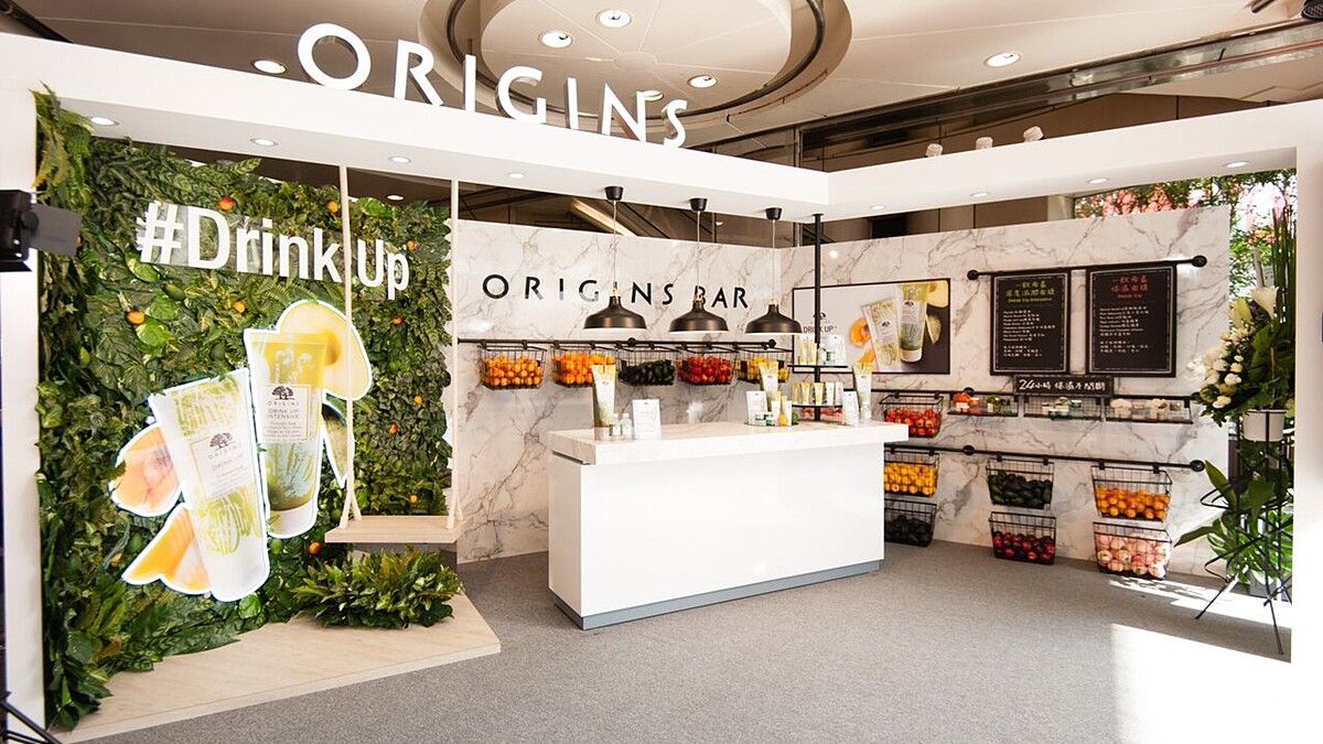 人生要加油,肌膚要加水!品木宣言限時快閃ORIGINS BAR一飲而盡吧幫肌膚立即補水