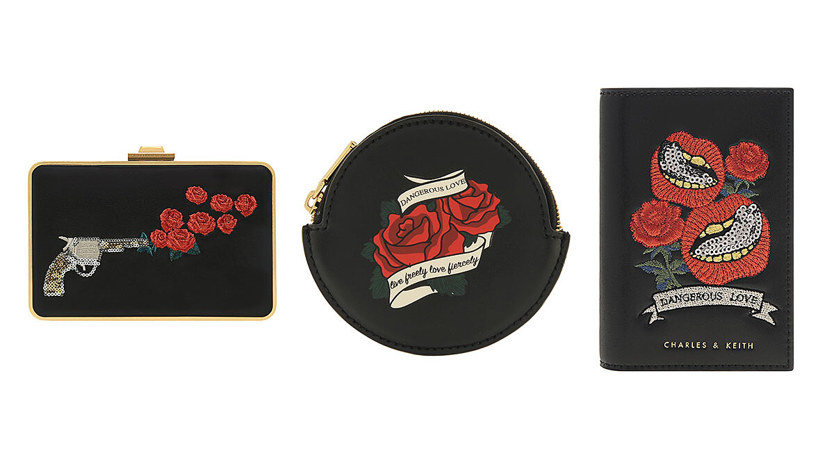 手槍、玫瑰打造如愛情般的神秘危險氣息！CHARLES &amp; KEITH情人節限定系列配件搶先看
