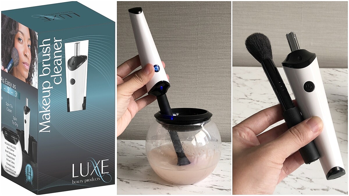真的是刷具救星,從清洗到甩乾一氣呵成!Luxe電動洗刷機開箱實測,有了它讓刷具不再髒兮兮