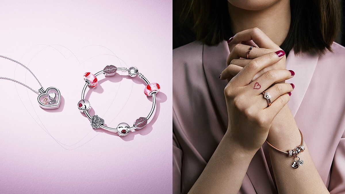 愛心鎖頭、火辣唇印...PANDORA最新情人節系列充滿迷人的戀愛氣息