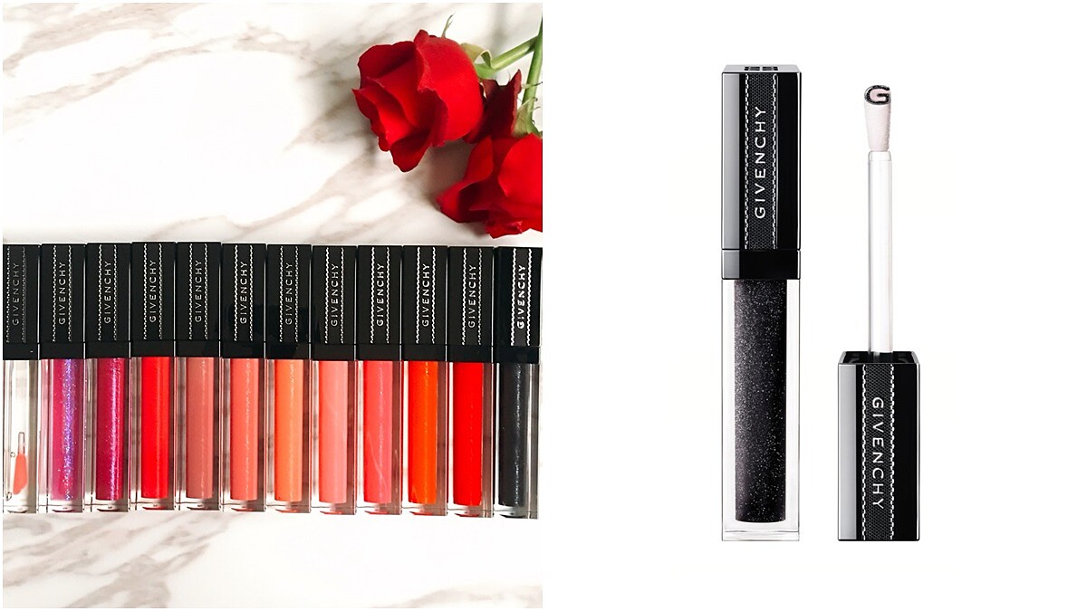 這種極致鏡面的漆光感也太美了!紀梵希全新推出12支「禁忌之吻水凝光唇釉」,#16黑色馬甲單擦就有紅潤感