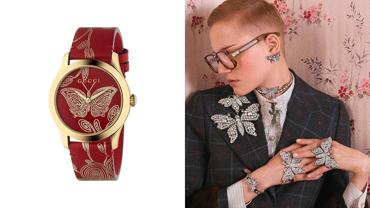 戴上全新「Gucci古馳花園」設計配飾，一同綻放春天氣息！